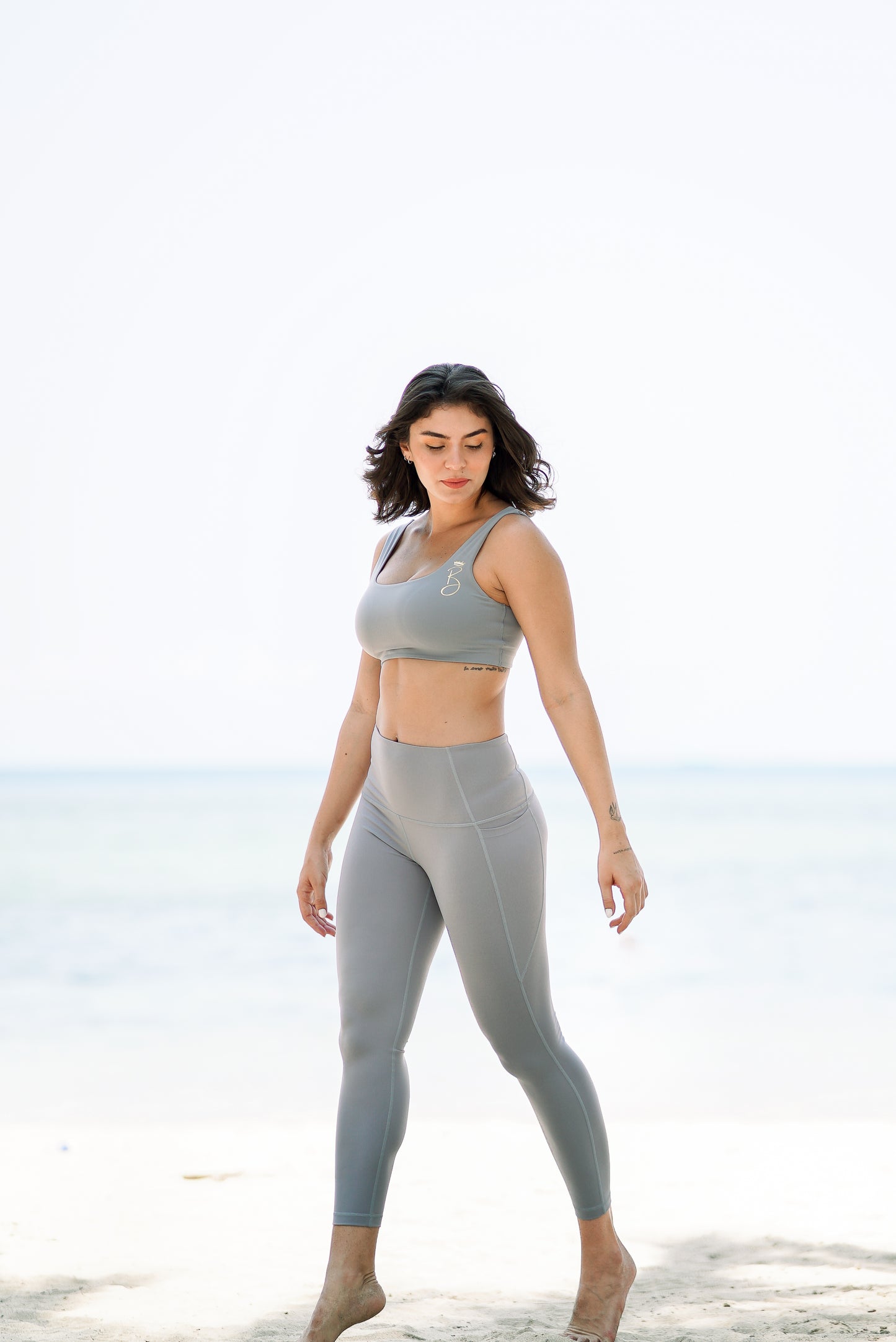 Comfy Gray Sports Bra and Leggings