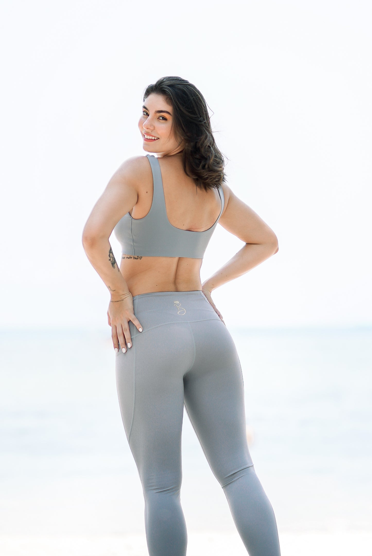 Comfy Gray Sports Bra and Leggings